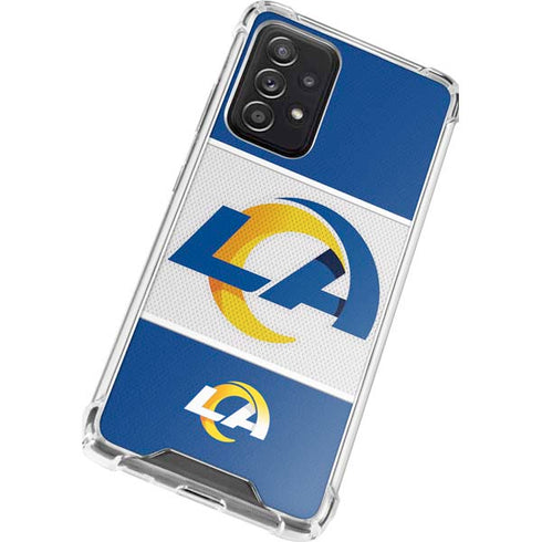 NFL Los Angeles Rams Zone Block Galaxy A52 5G Clear Case